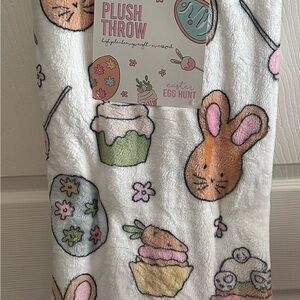 Easter Egg Hunt Plush Throw Blanket - Multicolor